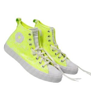 CONVERSE UNT1TL3D High Top Neon Green Sneakers Unisex Men’s 9 Women’s 11 NWOB